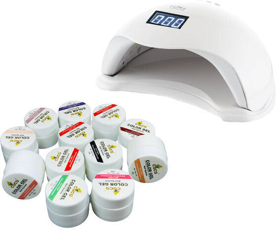 Coco & Eve Lampă pentru Uscare a Unghiilor UV / LED Conținut set 48W Alb