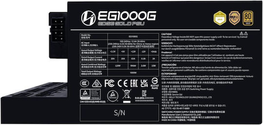 Lian Li Edge Gold 1000W Black Computer Power Supply Full Modular 80 Plus Gold