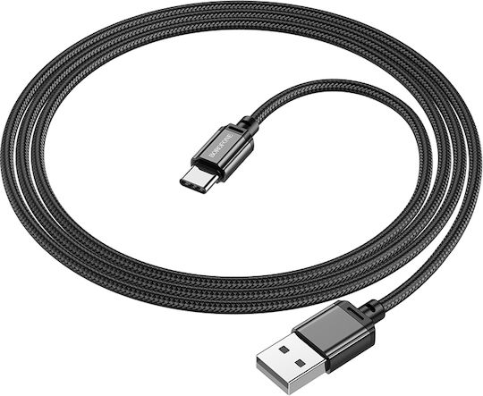 Borofone Bx87 Sharp Плетена USB-C към Lightning кабел 20W Черен 1м