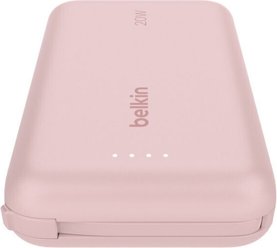 Belkin BoostCharge Power Bank 10000mAh 20W με Θύρα USB-C Ροζ