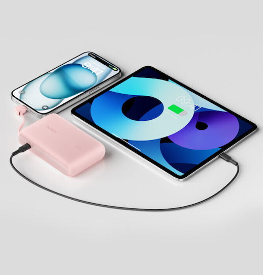 Belkin BoostCharge Power Bank 10000mAh 20W με Θύρα USB-C Ροζ