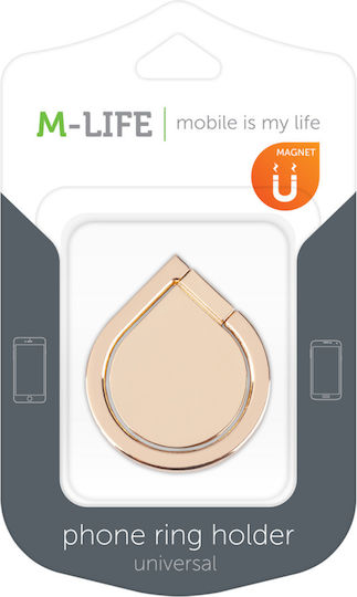 M-Life ML0710 Ring Holder Κινητού σε Χρυσό χρώμα