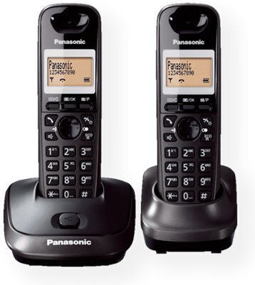 Panasonic KX-TG2512FXT Безжичен Телефон Черен