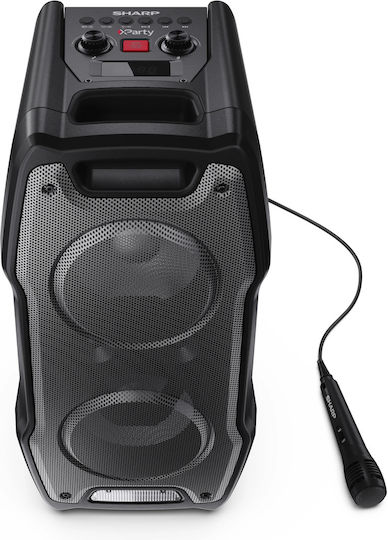 Sharp Ηχείο Karaoke με Ενσύρματo Μικρόφωνο και Εφέ Φωτισμού Xparty Sing GCT-15-PS931 Μαύρο