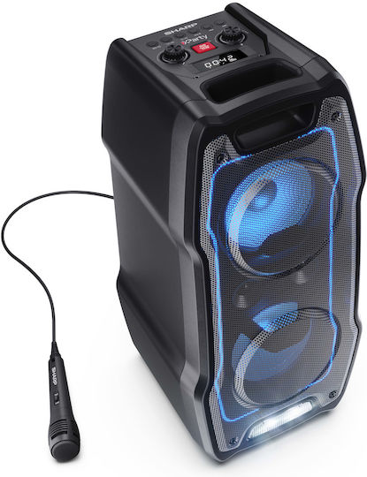 Sharp Ηχείο Karaoke με Ενσύρματo Μικρόφωνο και Εφέ Φωτισμού Xparty Sing GCT-15-PS931 Μαύρο