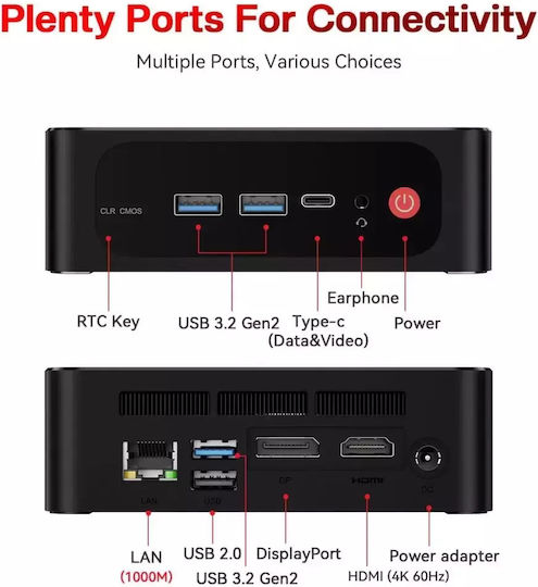 Beelink SER5 Pro Mini PC (Ryzen 7 5850U/16GB DDR4/500GB SSD/W11