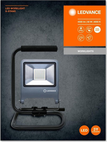 Ledvance Προβολέας Εργασίας LED IP65 με Φωτεινότητα έως 4500lm Worklight S-Stand 4000 K