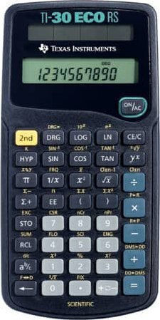 Texas Instruments TI-30 Eco RS Calculator Scientific 10 Digits in Black Color 1pcs