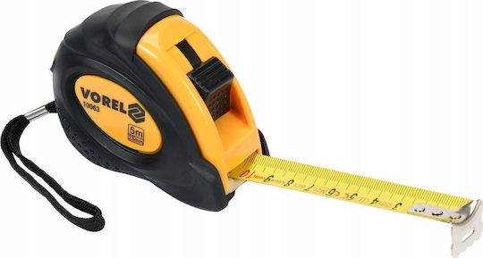 Vorel Μετροταινία με Αυτόματη Επαναφορά 25mm x 5m