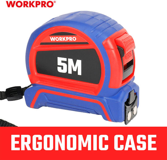 WorkPro Μετροταινία με Μαγνήτη 25mm x 5m