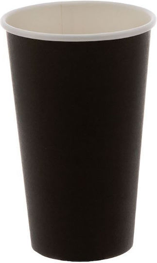 Intertan Einwegbecher Papier Schwarz 480ml 25Stück