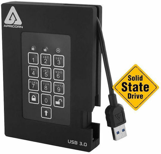 Apricorn Aegis Padlock Fortress USB 3.1 Εξωτερικός SSD 512GB 2.5" Μαύρο