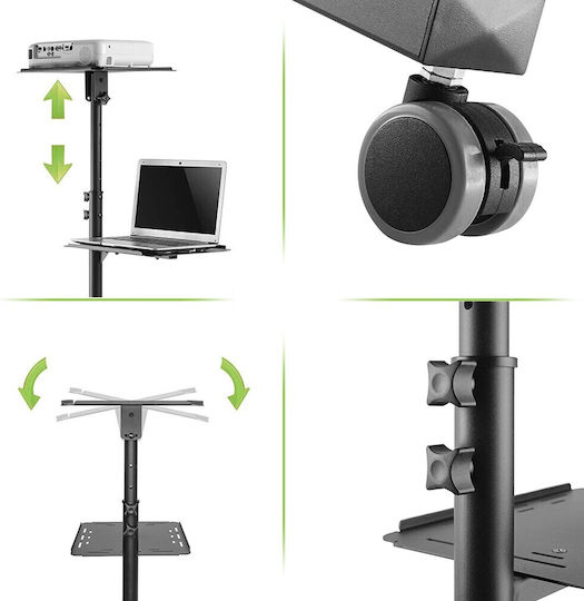 Techly Projector Mount Floor with Maximum Load Capacity of 10kg Gray