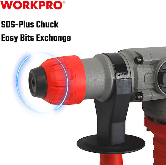 WorkPro Impact Demolition Hammer Electric 1500W with Chuck SDS Plus WP470401CE