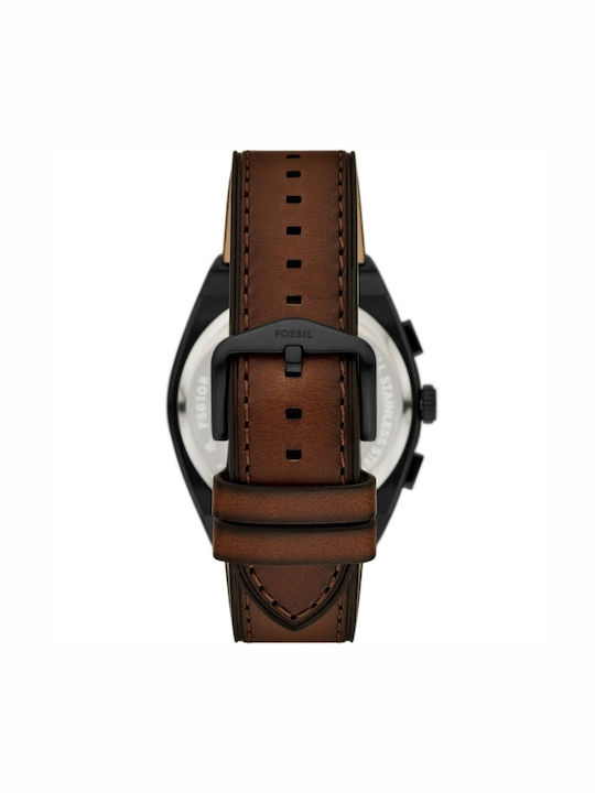 Fossil Часовник На батерия с Кожена каишка Fossil Часовник На батерия с Кожена каишка