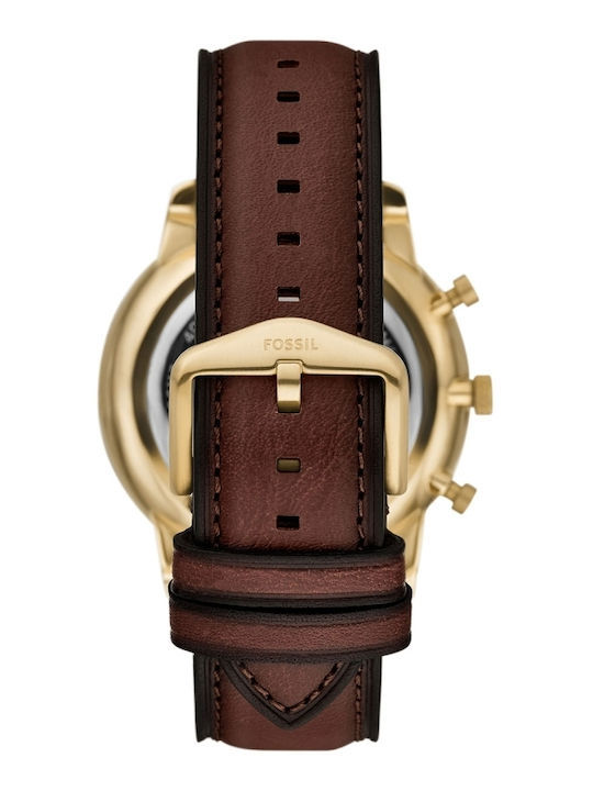Fossil Часовник На батерия с Кожена каишка Fossil Часовник На батерия с Кожена каишка