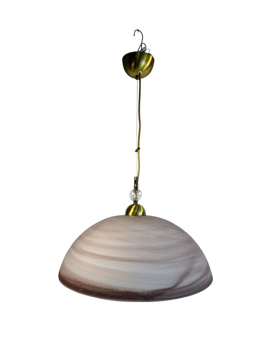 Epiplo-Fos Pendant Light Brown with Crystals for Socket E27 40x40x25cm