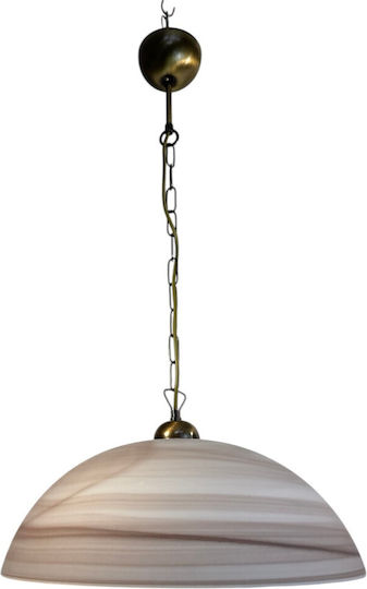 Epiplo-Fos Pendant Light Brown with Socket E27 40x40x25cm