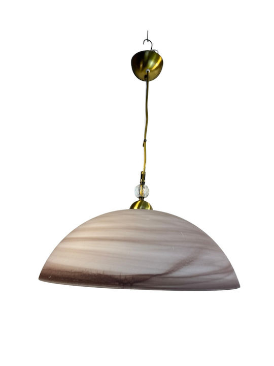Epiplo-Fos Pendant Light Brown with Crystals for Socket E27 40x40x25cm