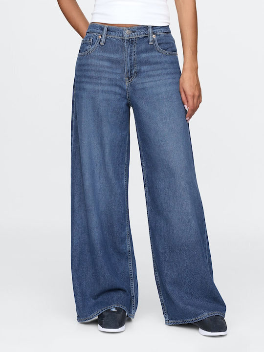 Damenjeans Mittelhohe Taille in Weit geschnittener Linie