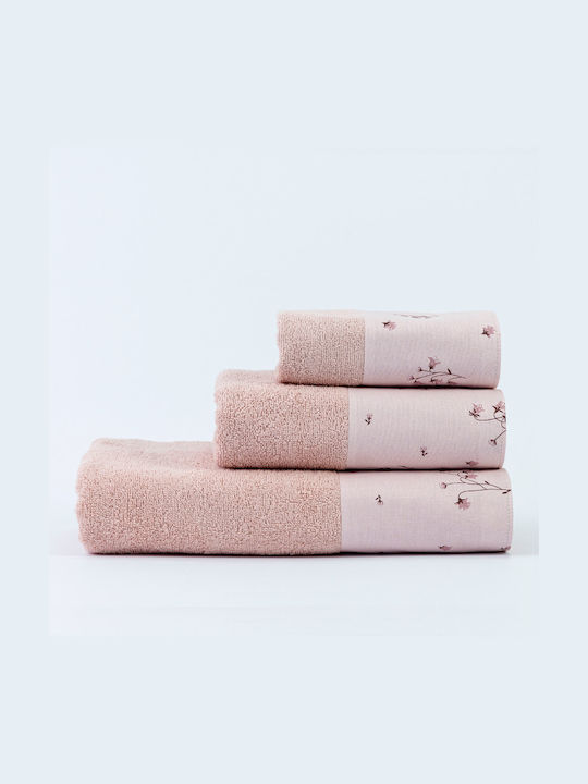 Borea Bath Towel Set 3pcs Pois Powder