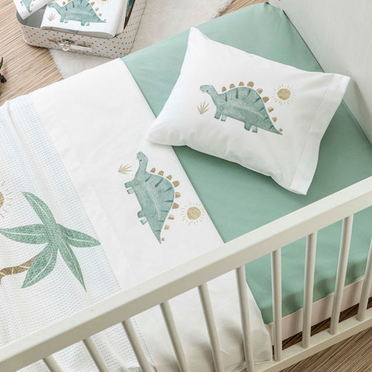 Borea Set Lenjerie de Patut Bebe Verde 120x160 cm Borea Set Lenjerie de Patut Bebe Verde 120x160 cm