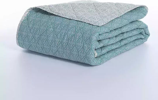 Nef-Nef Homeware Sorento Coverlet Single Cotton Blue 170x240cm