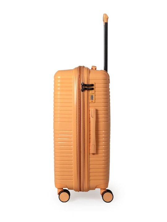 Cardinal Travel Suitcases Hard Orange Max Height 60cm with 4 Wheels Set of 2