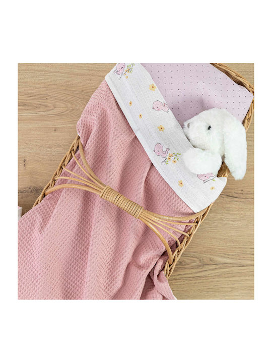 Borea Blanket Nursery Swaddling Blankets Birdie Waffle Gray 80x110cm