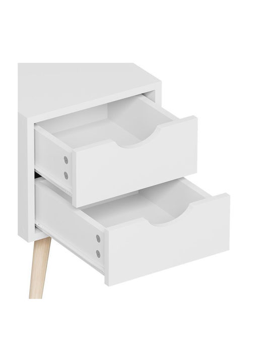 Bedside Table Selma Wooden Beige 29.7x29.7x45cm