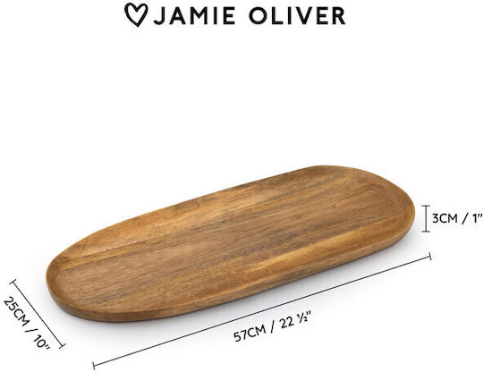 Jamie Oliver Wooden Cheese Serving Platter 57x25x3cm