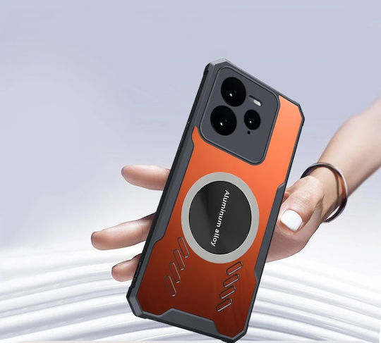 Θήκη Realme Gt 7 Pro Μαγνητική Πλάκα Διαφανής Μαύρη