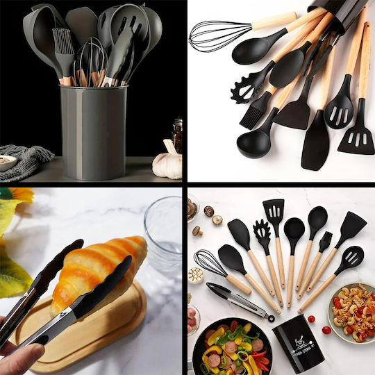 H&S Collection Set de Gătit din Silicon 12buc Bej