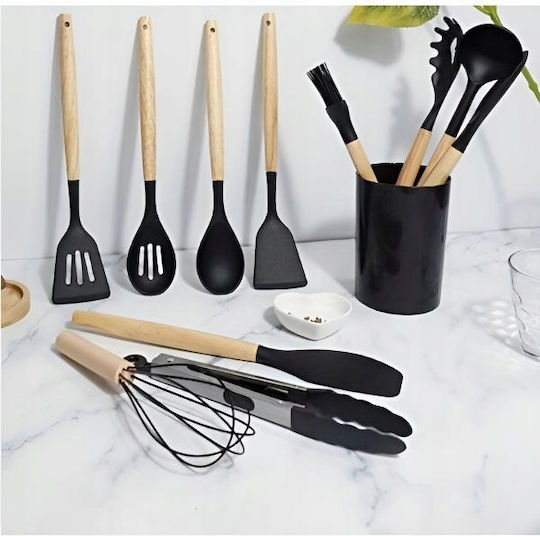 H&S Collection Set de Gătit din Silicon 12buc Bej