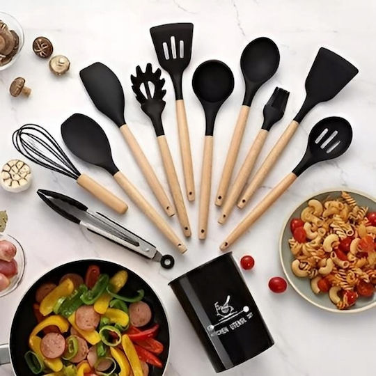 H&S Collection Set de Gătit din Silicon 12buc Bej