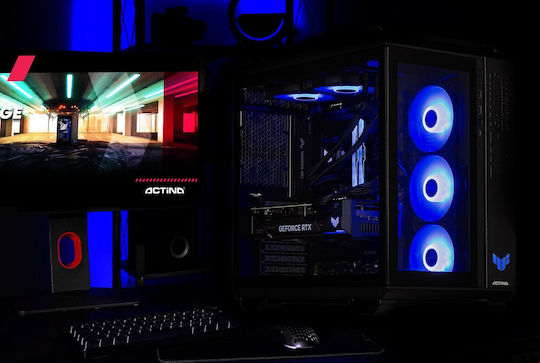 Actina Гейминг Настолен Компютър Ryzen 7-7800X3D 32GB DDR5 2TB SSD GeForce RTX 5090 Без Операционна Система