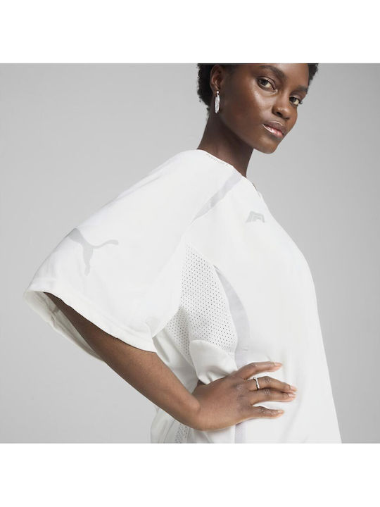 Jer-she Γυναικείο Αθλητικό Oversized T-shirt Λευκό