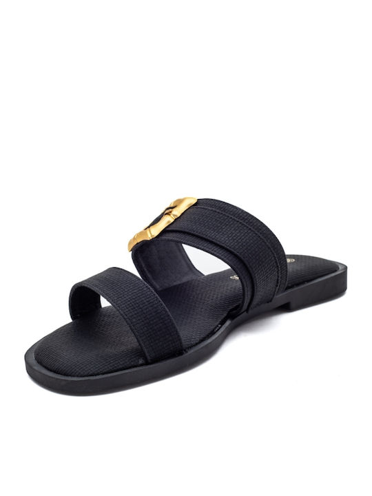 Women's Flat Sandals in Black Color
