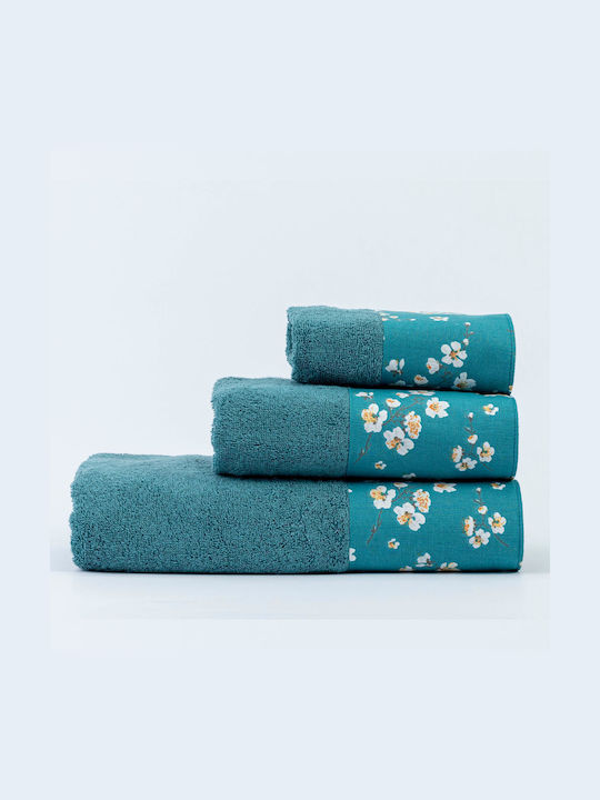Borea 3-tlg. Set Badetücher Jasmine Petrol