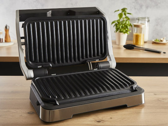 Tefal OptiGrill 2in1 Τοστιέρα Γκριλιέρα με Αποσπώμενες Πλάκες 2100W Γκρι