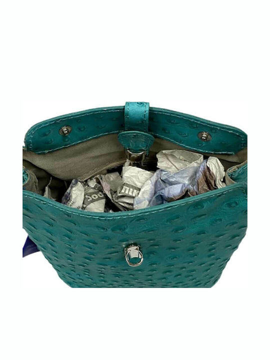 Leather Women's Bag Crossbody Turquoise
