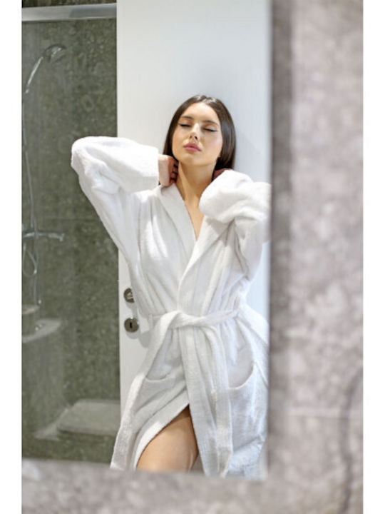 Klotsotiras Bathrobe with Hood in Fuchsia Color