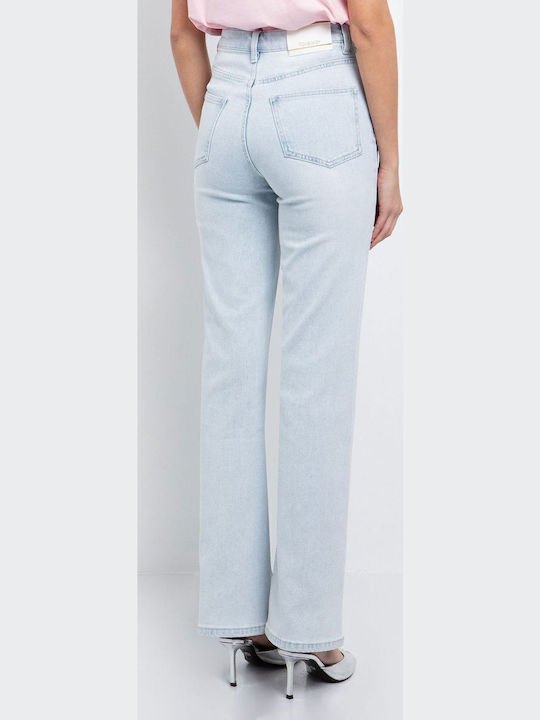 Ψηλόμεσο Γυναικείο Jean Παντελόνι Light Blue
