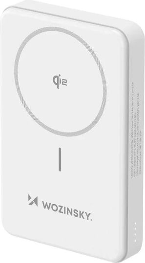 Wozinsky WLWP-10KA0Y3WS Power Bank 10000mAh 22.5W με Θύρα USB-A και Θύρα USB-C Power Delivery Λευκό