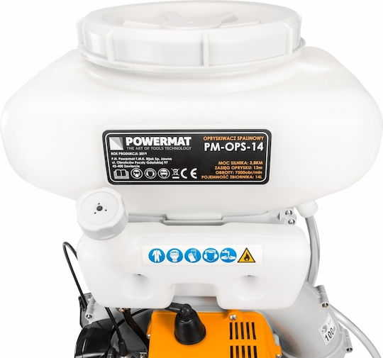 Powermat Ψεκαστήρας Προπιέσεως Βενζινοκίνητος 3.8hp με Χωρητικότητα 14lt σε Ροζ χρώμα