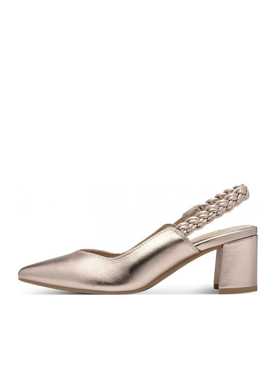 Spitze Zehe Pumps Gold