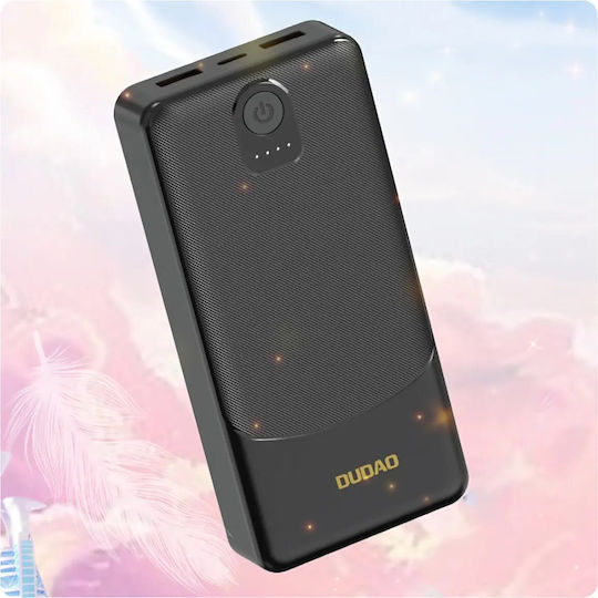 Dudao K10Pro Power Bank 20000mAh 10W mit 2 USB-A Anschlüssen Schwarz
