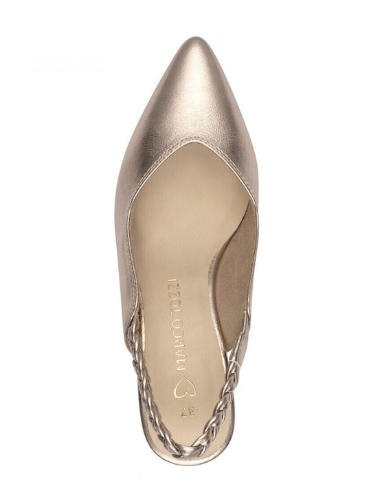 Spitze Zehe Pumps Gold