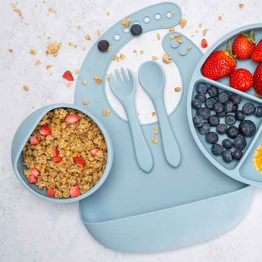 AppeKids Set de hrănire din Silicon Turcoaz 6buc