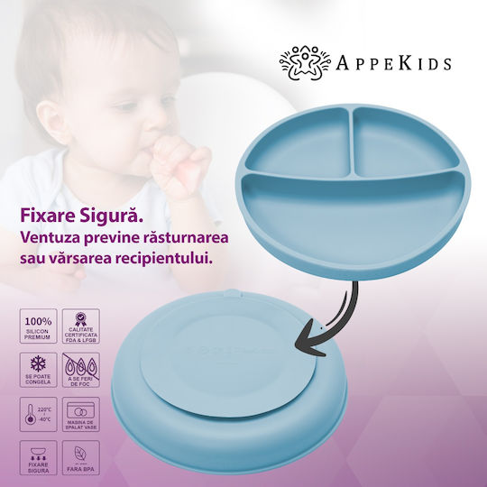 AppeKids Set de hrănire din Silicon Turcoaz 6buc